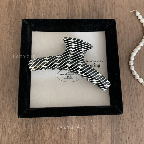 法式醋酸大号鲨鱼夹韩国ins博主