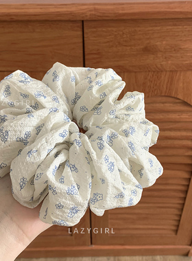 奶盐碎花~森系泡芙褶皱发圈博主
