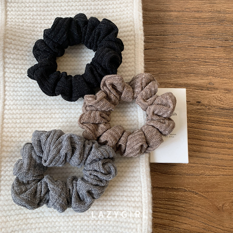 实用小肠圈~秋冬毛线棉质发绳新