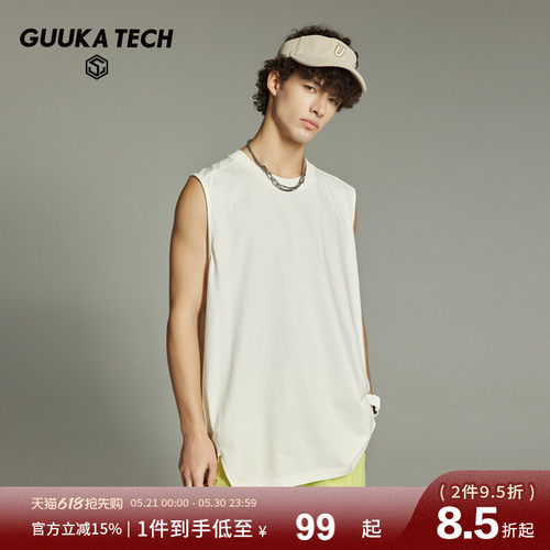 GuukaTech下摆开衩背心古由卡