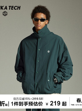 古由卡GuukaTech户外特氟龙教练夹克男秋季 三防休闲防水速干外套