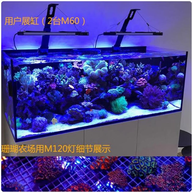 光捷9号珊瑚e灯海水鱼缸LED全光谱LPS SPS灯具wifi版M60 M90 M120