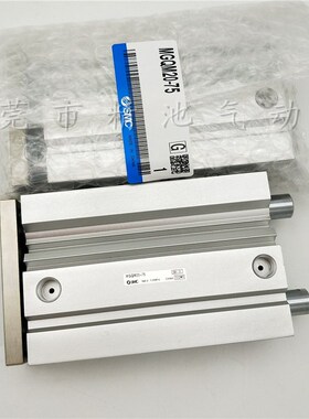 SMC型三杆薄型气缸MGQM20-10/20/25/30/40/50/75/10W0/125带导杆