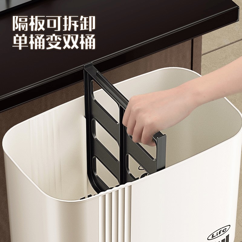 厨房垃圾桶家用带盖子子s分类干湿分离多层K大容量可移动置物架收