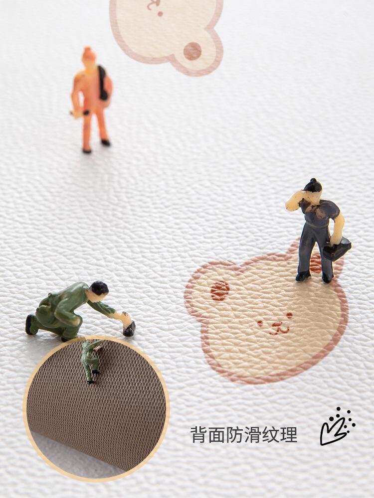 儿童可地毯爬行地垫冰丝凉席三件套空调宿舍防水折U叠夏天水洗单