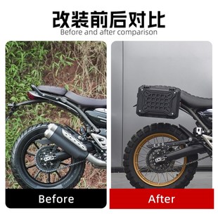 凯旋Scrambler40r0X改装快拆边箱复古帆布边包工具箱挂板支架配件
