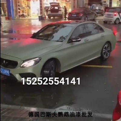 哑光斯林卡绿 整车改色喷漆烤漆 AAESUND鹦鹉汽车漆 金属漆 油漆