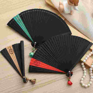 5寸日式 迷你手工折扇女扇子和风折叠扇古风礼品中国风舞蹈扇表演