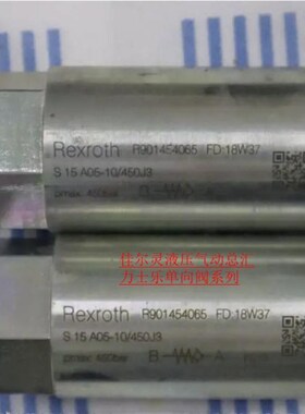 力士乐Rexroth单向阀系列 R90145D4065 S15A05-1X/450J3