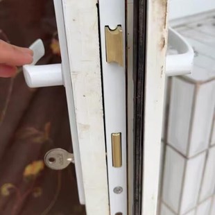 塑钢门锁8525老式平开门执手锁阳台G锁房门锁把手锁塑钢门拉手锁