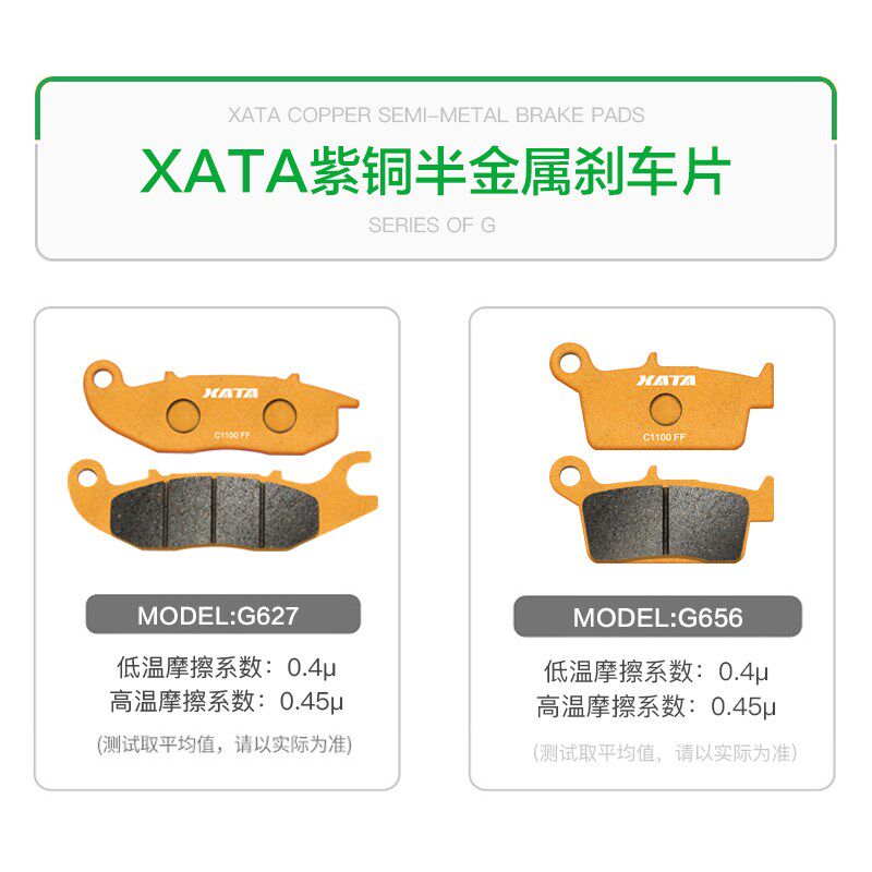 XATA半金属刹车片适用力帆s摩托车KP150 MINI迷你 碟刹皮改装配件