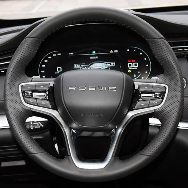 荣威RX5 MAX Ei5 i6 RX3 RX8内饰J改装桃木纹内饰手缝真皮方向盘