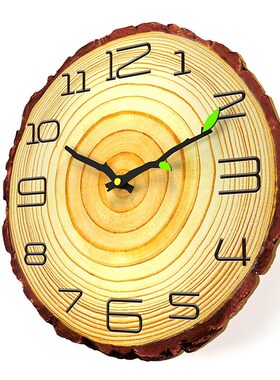 Modern minimalist style wood Agrain clock Nordic creative wa