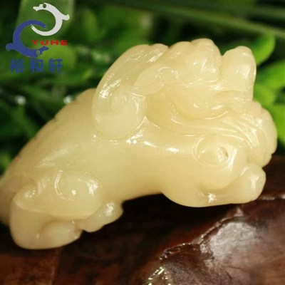 寿山石手件国石真品 结晶芙蓉冻石 手工貔貅手把件特价裕和.轩E6-