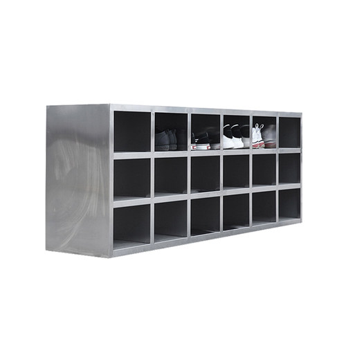 臻远304不锈钢鞋柜无尘净化车z间加厚更鞋凳实验室单面双面鞋货架