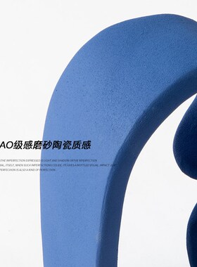 现代简约几何电镀l陶瓷摆件家居客厅样板房售楼处酒店书柜软装饰