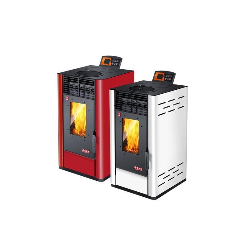家用室内风暖采暖炉木柴颗粒两用无烟炉J子智能生物质颗粒取暖炉