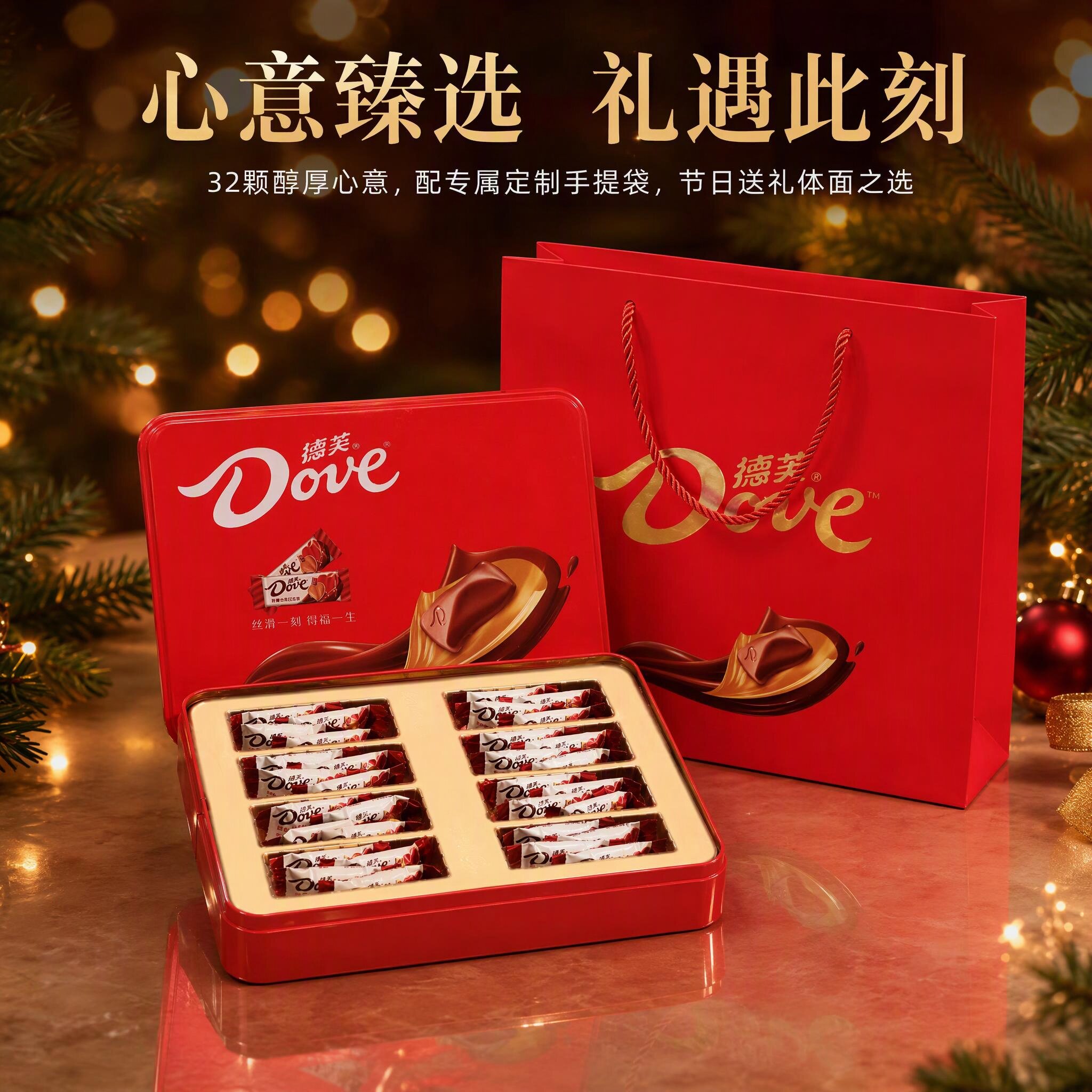 德芙巧克力礼盒装送男女朋友闺蜜孩子生日零食新年糖果圣诞节礼物