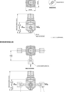 SMC洁净型减压阀SRH1101-01/SRH1101-01-R表0.0Q2-0.2Mpa,少数现