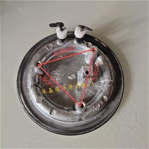 电锅发热盘配e件小电炉加热盘 铸铁220V500W发热盘 直径11CM