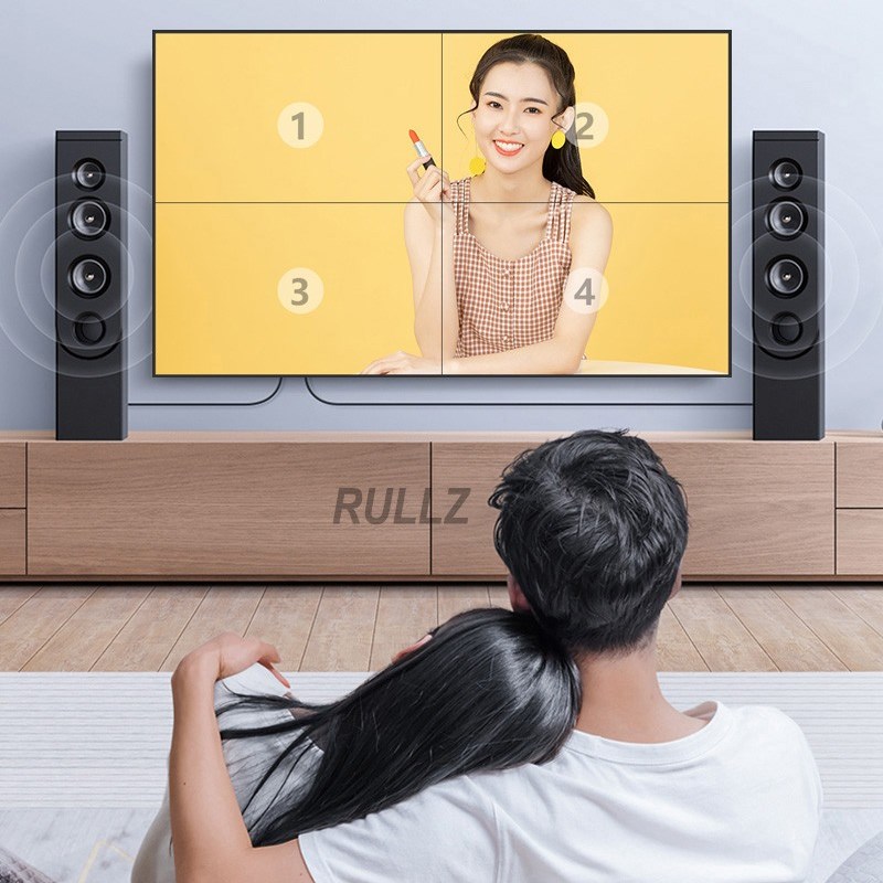 4K高清2x2电视拼接盒四画面分屏图D像拼接器HDMI视频墙控制处理器