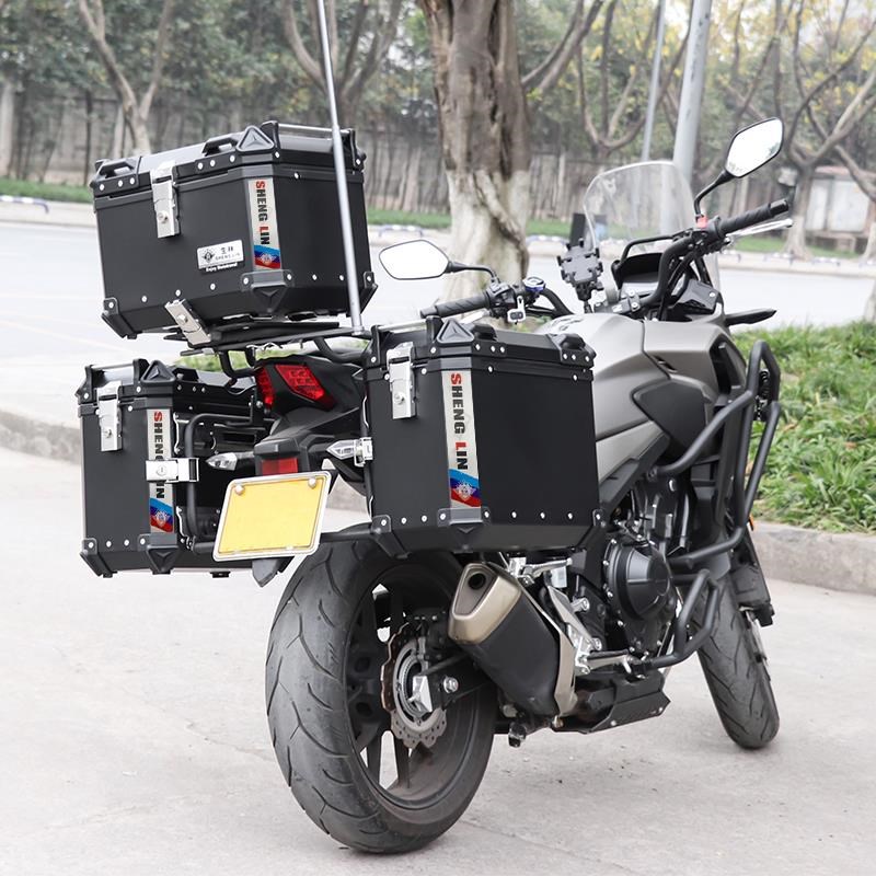 生林摩托车铝合金三箱后备适用GW250凯越500X尾M箱400X行李箱525X