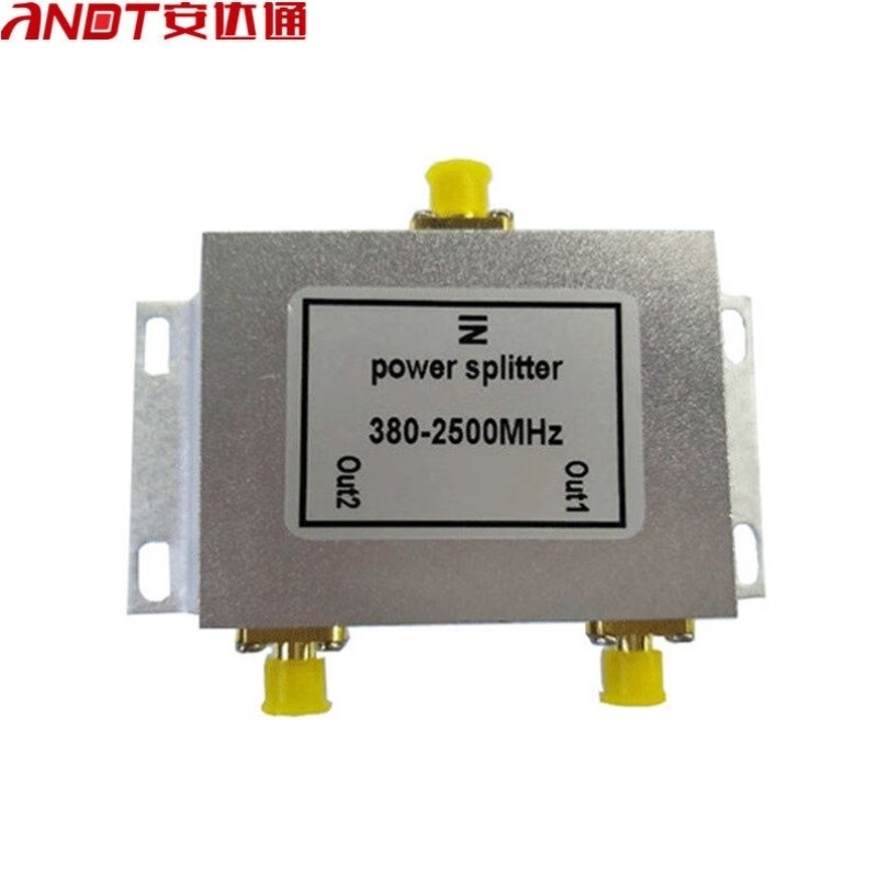 安达通SMA母头功分器一分二380-25D00微带二公分器WiFi功率分配器