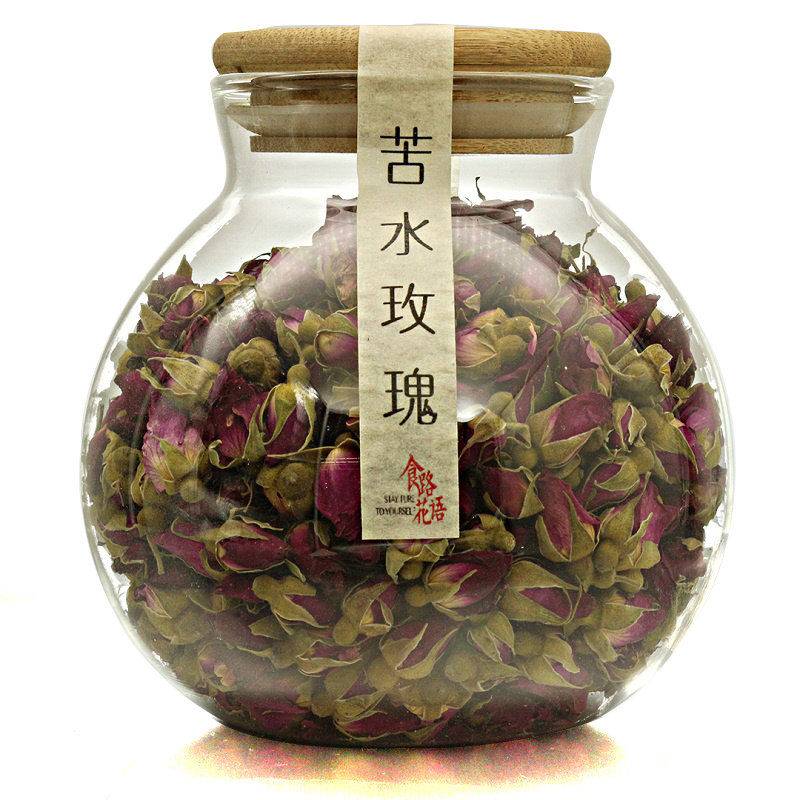 2026头茬新花食路花语自然晾晒无硫苦水玫瑰花茶瓶装100g