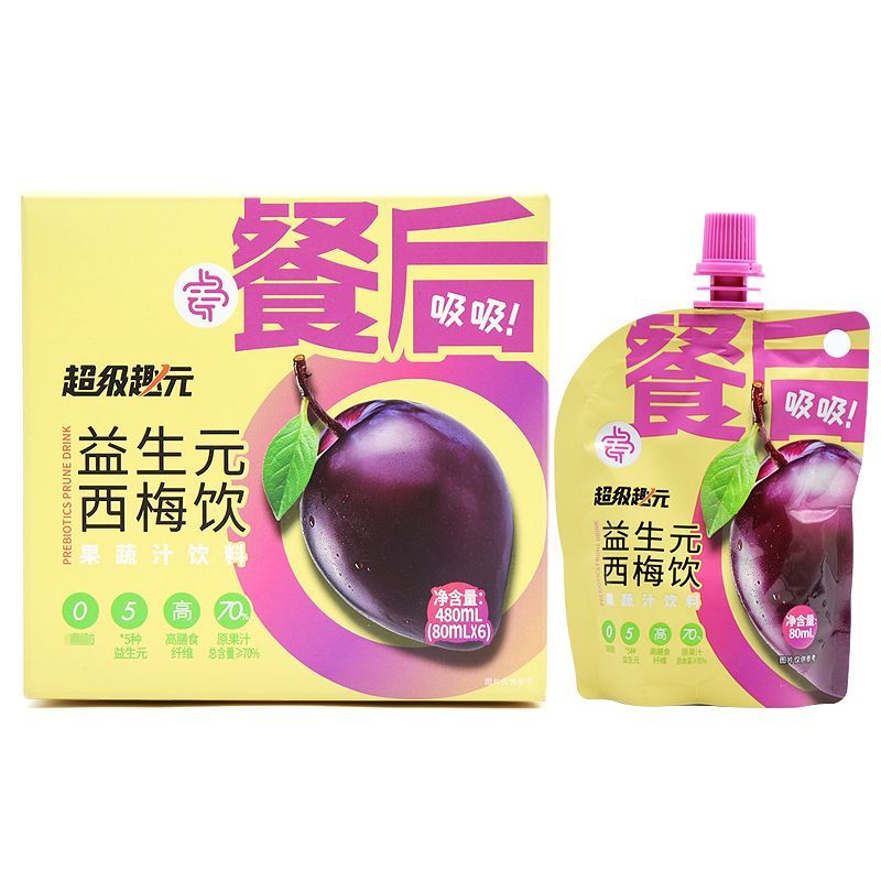 dm7超级趣元益生元西梅饮6袋膳食纤维西梅饮超级趣元果蔬汁饮料