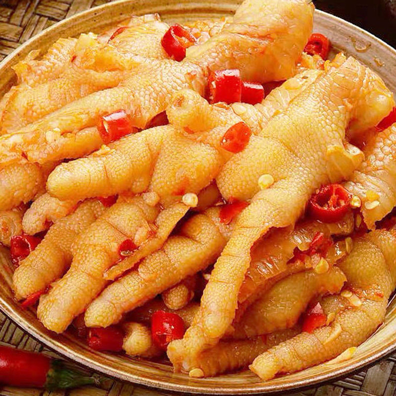 酸辣无骨鸡爪柠檬味无骨凤爪便宜脱骨凤爪即食去骨鸡子微辣小零食