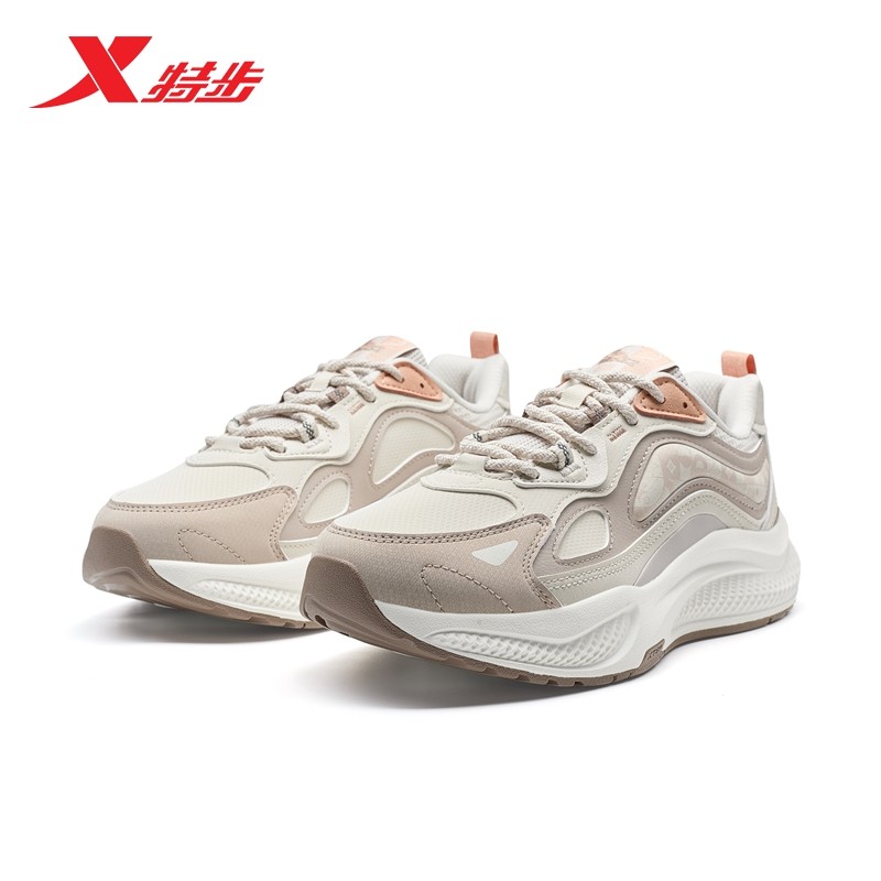 特步新年款老爹鞋女2025春季新款百搭复古运动休闲鞋975118320027,运动鞋new,运动休闲鞋,淘宝优惠券,粉丝福利购,淘宝优惠卷