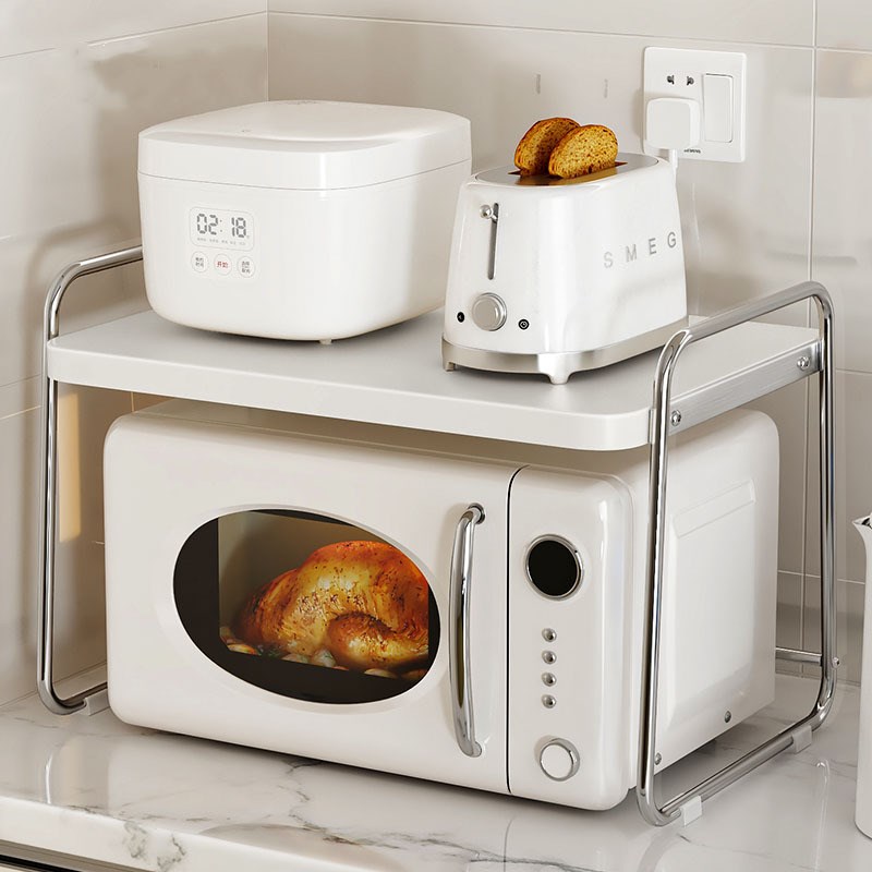 【简简风百货】不锈钢微波炉置物架厨房N台面收纳烤箱电饭煲架