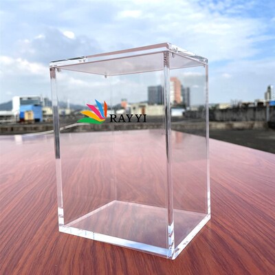 定制高透明一体磁吸式模型v展示D盒亚克力动漫收纳手办积木防尘