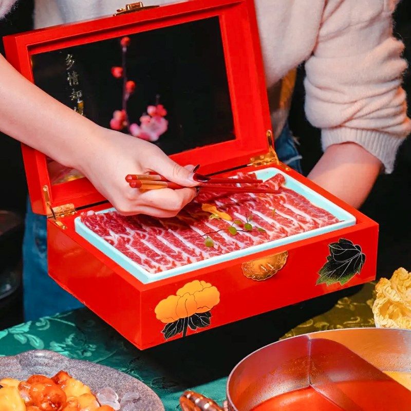 创意火锅c盘子化妆盒餐具意境菜餐具网红位上水果盘饭店高级感餐,餐饮具,盘,淘宝优惠券,粉丝福利购,淘宝优惠卷