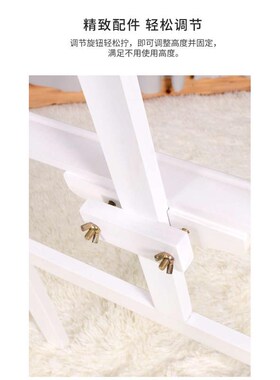 包邮145cm白j色画架 烤漆美术素描画架实木木质白画架展示架迎宾