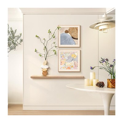 奶油风时来运h转客厅装饰画原木风餐厅壁画电视沙发背景墙玄关挂