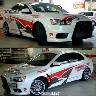 铃木雨燕车贴拉花Swlift丰田GT86三菱EVO翼神装 车身汽车贴 饰改装