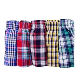 loose pants格子宽松透气平角裤 breathable corner 男 flat Plaid