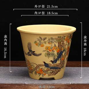 宜兴紫砂兰花盆客厅君q子兰绿萝吊兰绿植春兰建兰园艺花卉蕙价