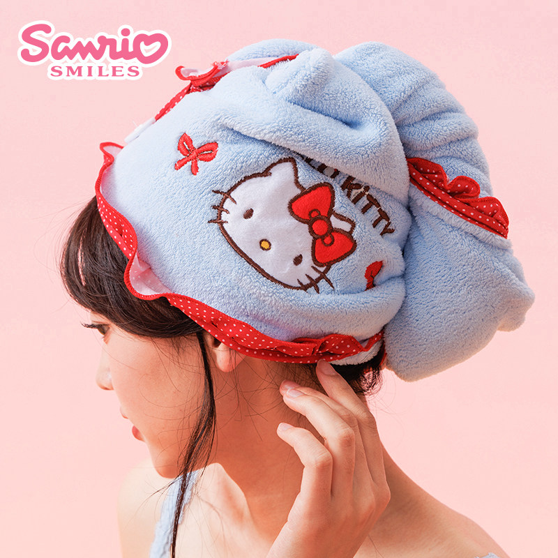 三丽鸥HelloKitty干发帽女成人超强吸水速干儿童可爱擦头发干发巾
