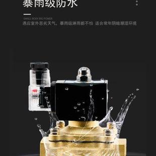 24V 4分室外专用防水电磁阀水阀 1寸220V 气阀 12V 6分防雾电磁阀