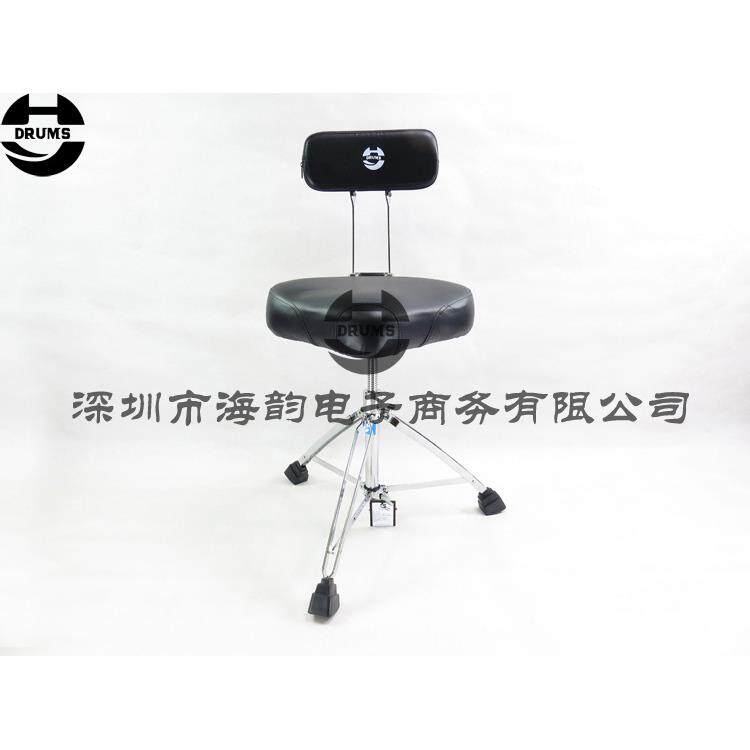 海韵打击乐HYDRUMS架子鼓32mm螺旋升降15寸皮革马鞍靠背鼓凳鼓椅
