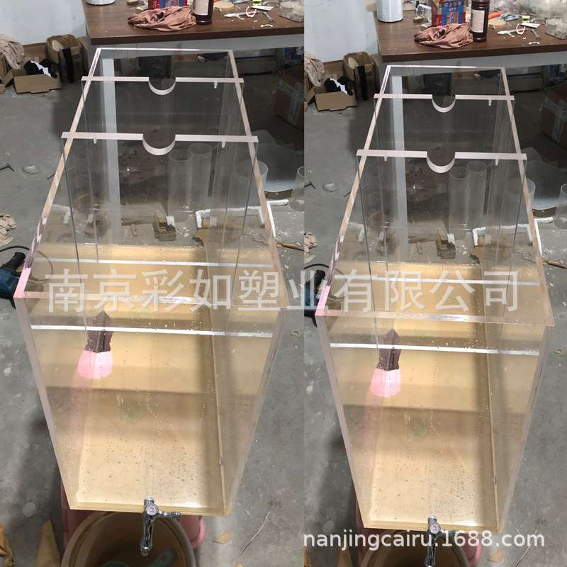 透明有机玻璃盒子亚克力箱子水缸水箱长正方形亚克力水槽鱼缸加工