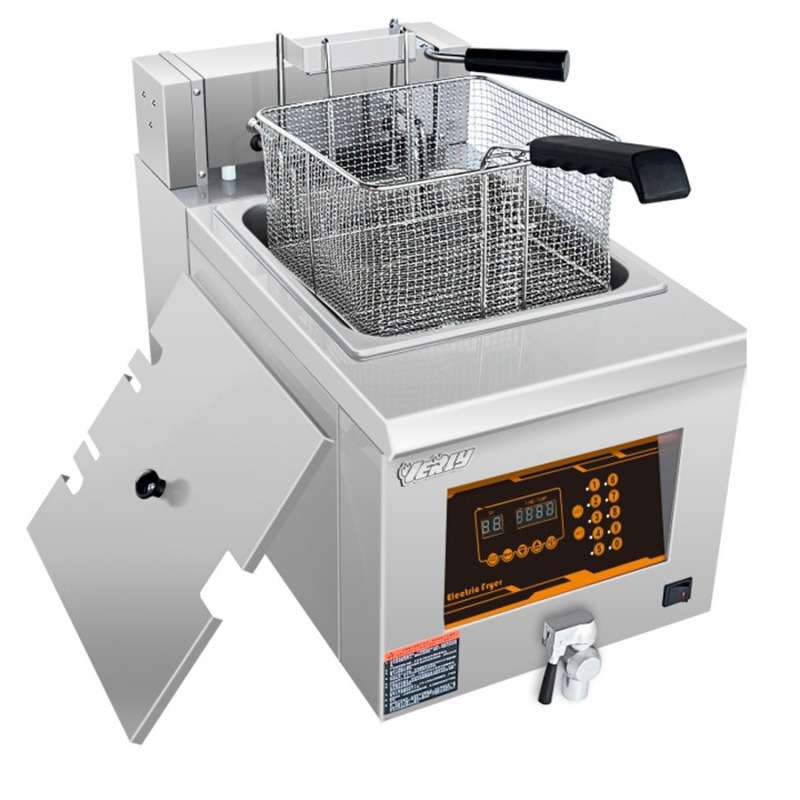 广州汇利HY-928台式自动升降炸炉19L电炸锅炸油条油炸炉炸串炸鸡
