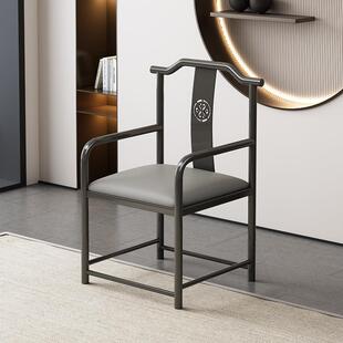 茶椅主人椅靠背茶桌椅子泡茶专用官帽椅梳背椅围椅新中式太师椅子