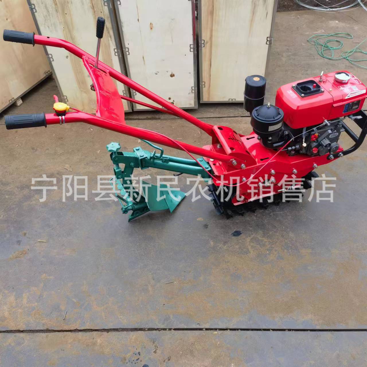 履带式微耕机汽油机柴油机履带式旋耕机可以加翻转犁耘锄开沟犁子