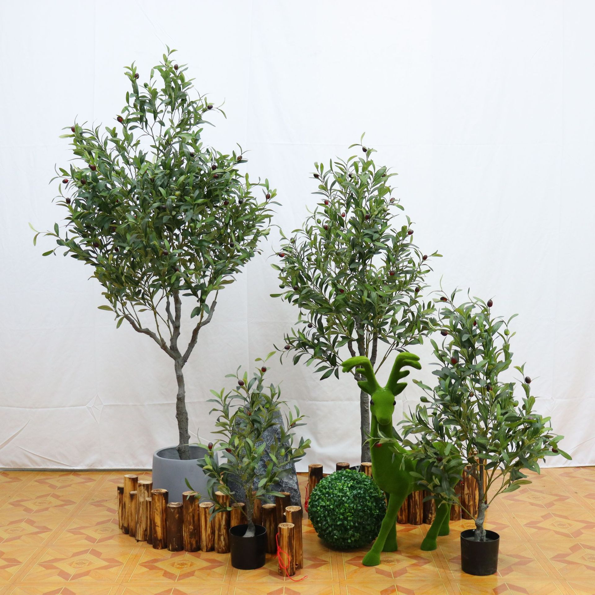 高仿真绿植橄榄树盆栽北欧室内家居假植物落地摆件盆景现货