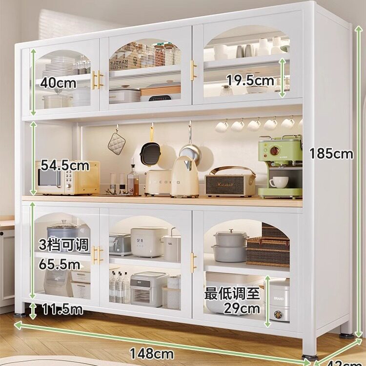 分销代发餐边柜厨房靠墙一体落地多层储物多功能置物架收纳柜