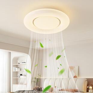 2026新款现代简约卧室护眼无叶风扇灯中山一体灯具吊扇灯吸顶灯