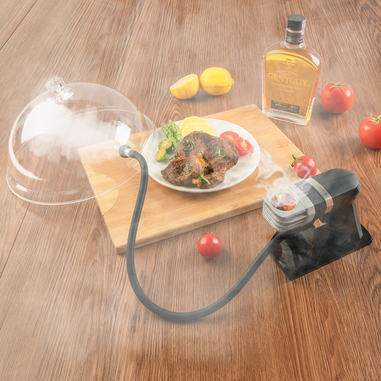 SZWK分子料理手持烟熏枪充电烟熏器烟熏机烟熏木屑真空烟熏一体机